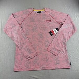 Columbia Disney Mickey Mouse Collection Sun Deflector Top M Long Sleeve Red NEW